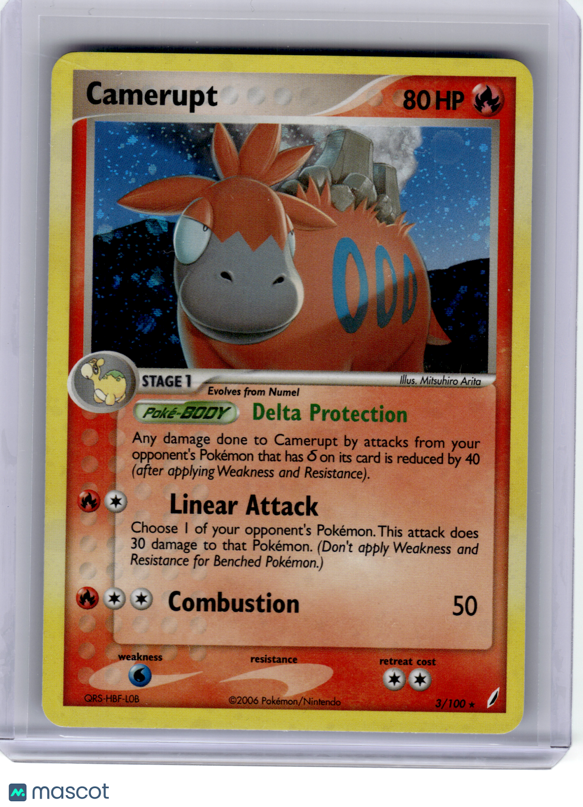 2006 Pokemon—Camerupt #3 EX Crystal Guardians—Rare Holo [Lightly Played]