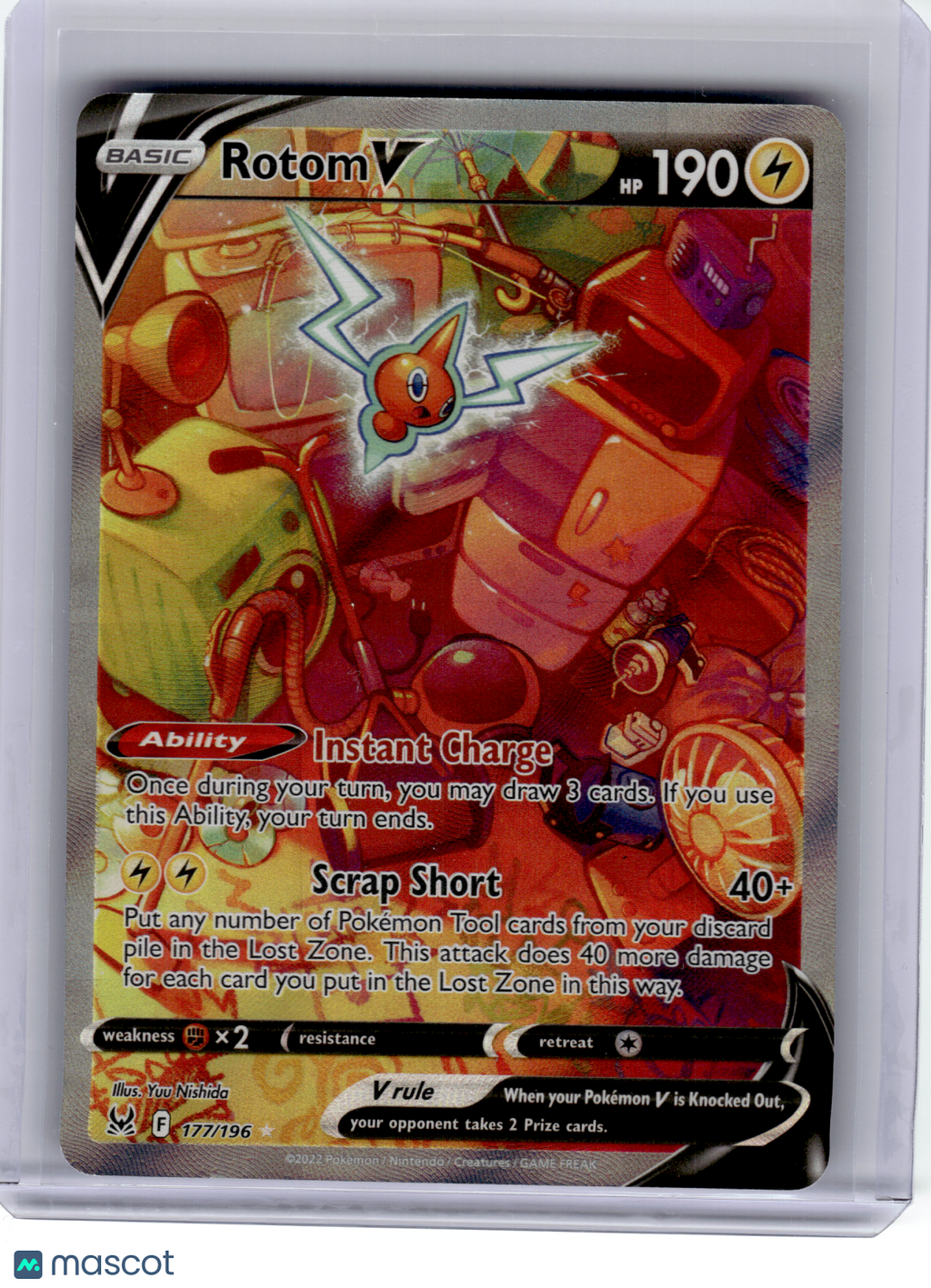 2022 Pokemon—Rotom V (Alternate Full Art) #177 Lost Origin—Ultra Rare[LP]