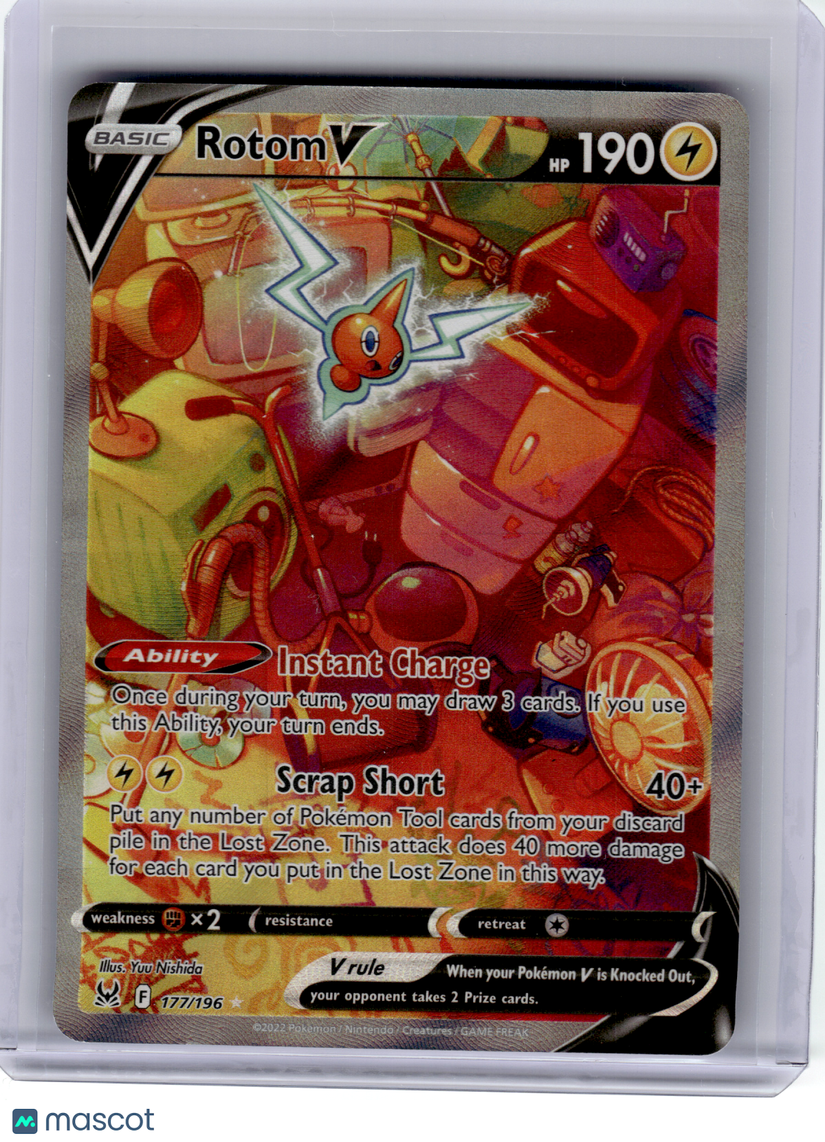 2022 Pokemon—Rotom V (Alternate Full Art) #177 Lost Origin—Ultra Rare[LP]