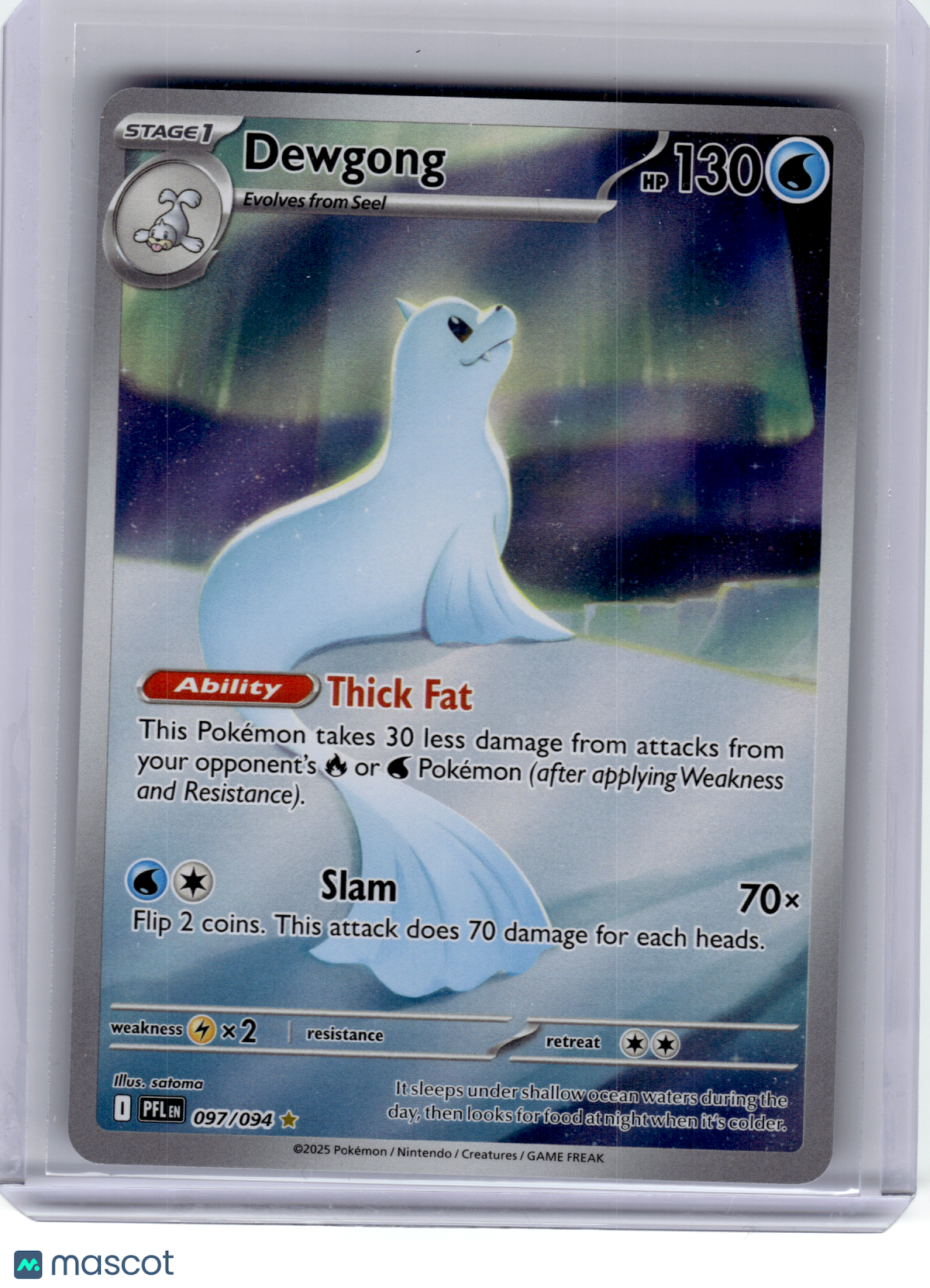 2025 Pokemon—Dewgong #97 Phantasmal Flames—Illustration Rare Holo