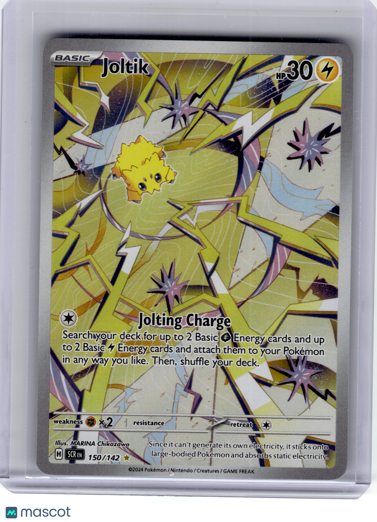 2024 Pokemon—Joltik #150 Stellar Crown—Illustration Rare Holo
