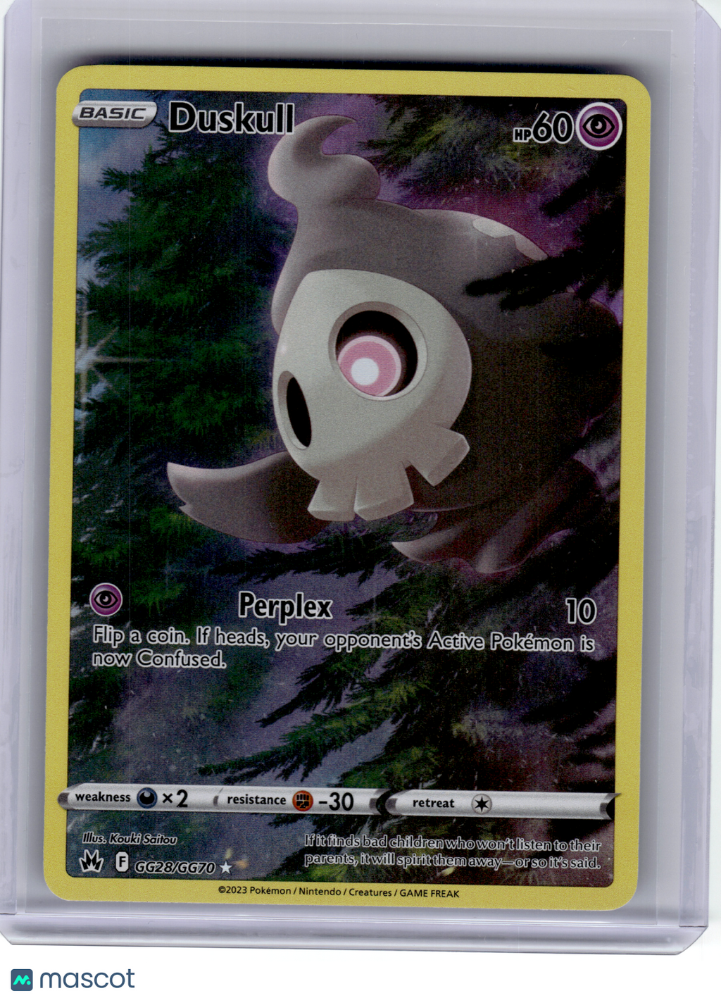 2023 Pokemon—Duskull #GG28 Crown Zenith: Galarian Gallery—Rare Holo