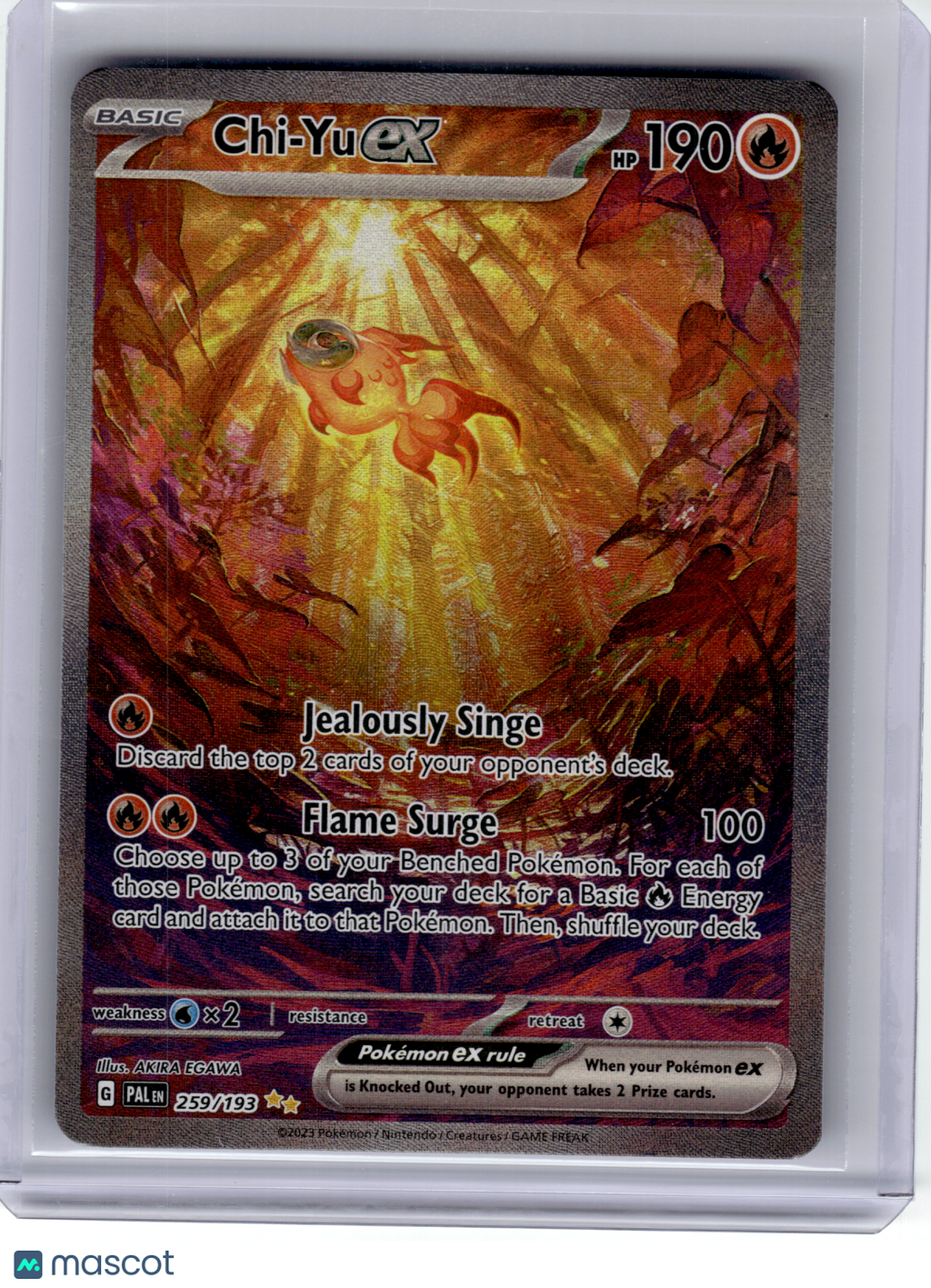 2023 Pokemon—Chi-Yu EX #259 Paldea Evolved—Special Illustration Rare Holo