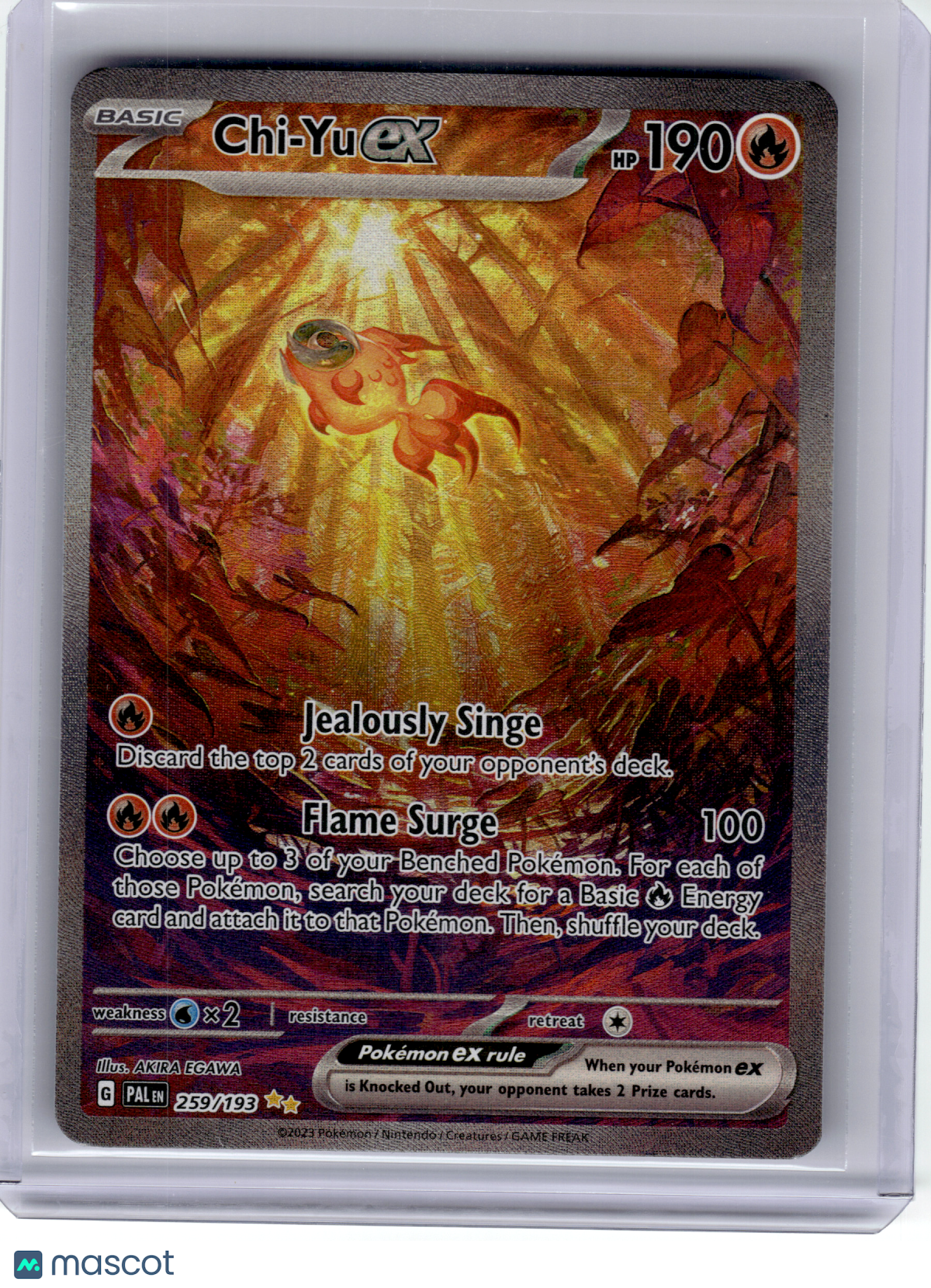 2023 Pokemon—Chi-Yu EX #259 Paldea Evolved—Special Illustration Rare Holo
