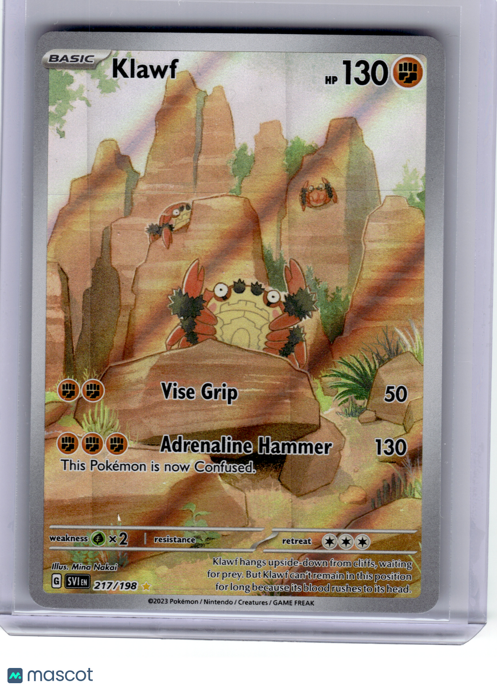 2023 Pokemon—Klawf #217 Scarlet & Violet—Illustration Rare Holo