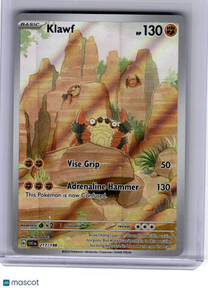 2023 Pokemon—Klawf #217 Scarlet & Violet—Illustration Rare Holo