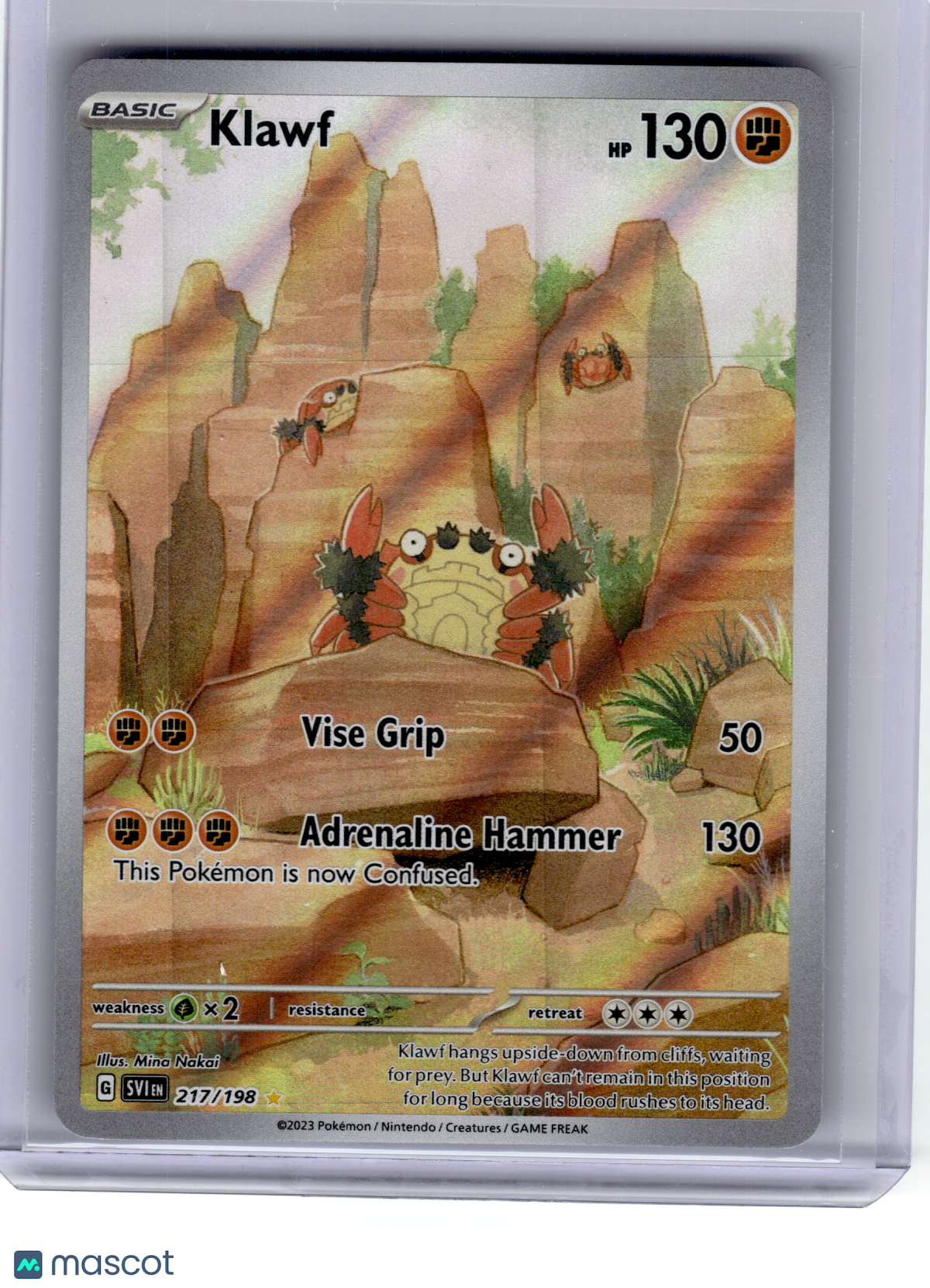 2023 Pokemon—Klawf #217 Scarlet & Violet—Illustration Rare Holo