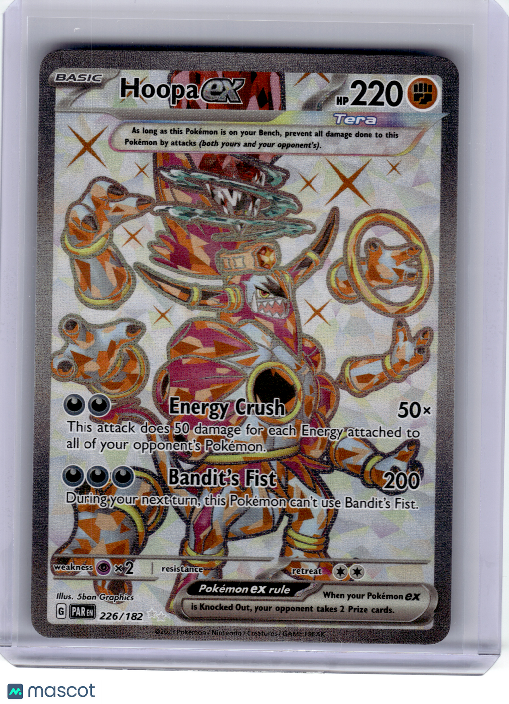 2023 Pokemon—Hoopa EX #226 Paradox Rift—Ultra Rare Holo