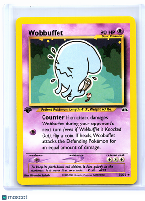 2001 Pokemon—Wobbuffet #35/75 Neo Discovery—Rare Nonholo (1st Edition)