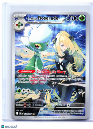 2025 Pokemon—Cynthia's Roserade #184/182 Destined Rivals—Illustration Rare Holo