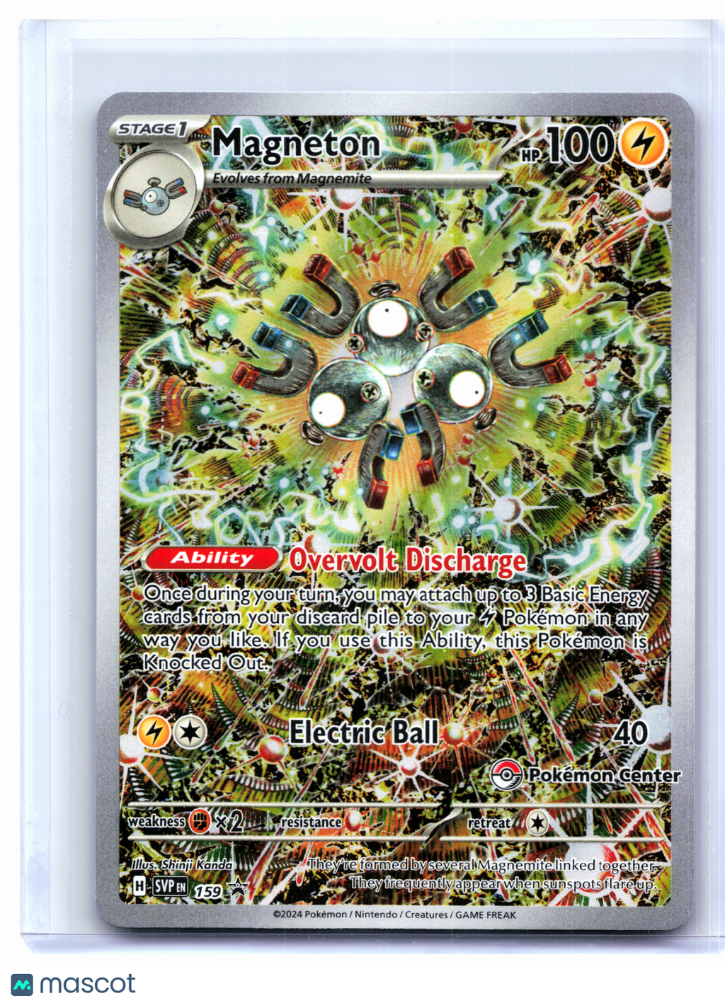 2024 Pokemon—Magneton (Pokémon Center Exclusive) #159 SVP—Black Star Promo Holo
