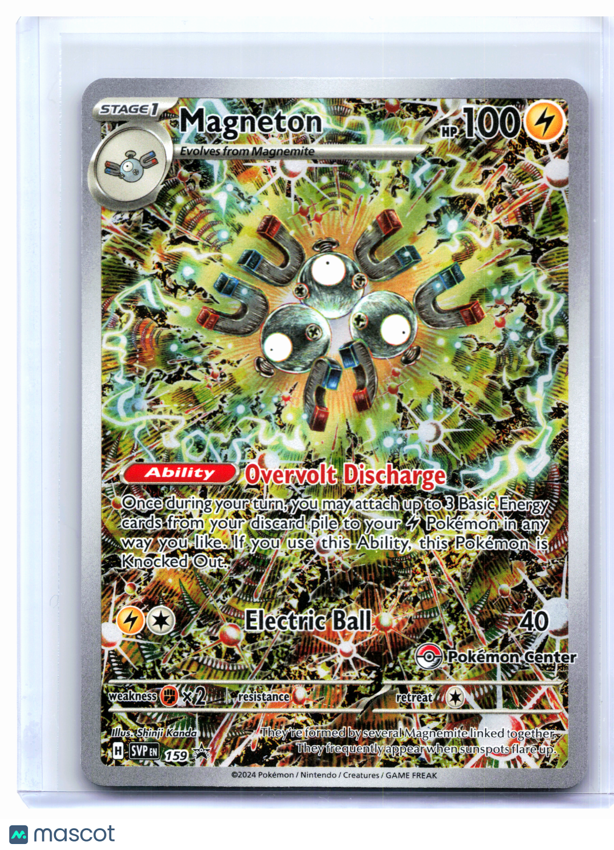 2024 Pokemon—Magneton (Pokémon Center Exclusive) #159 SVP—Black Star Promo Holo