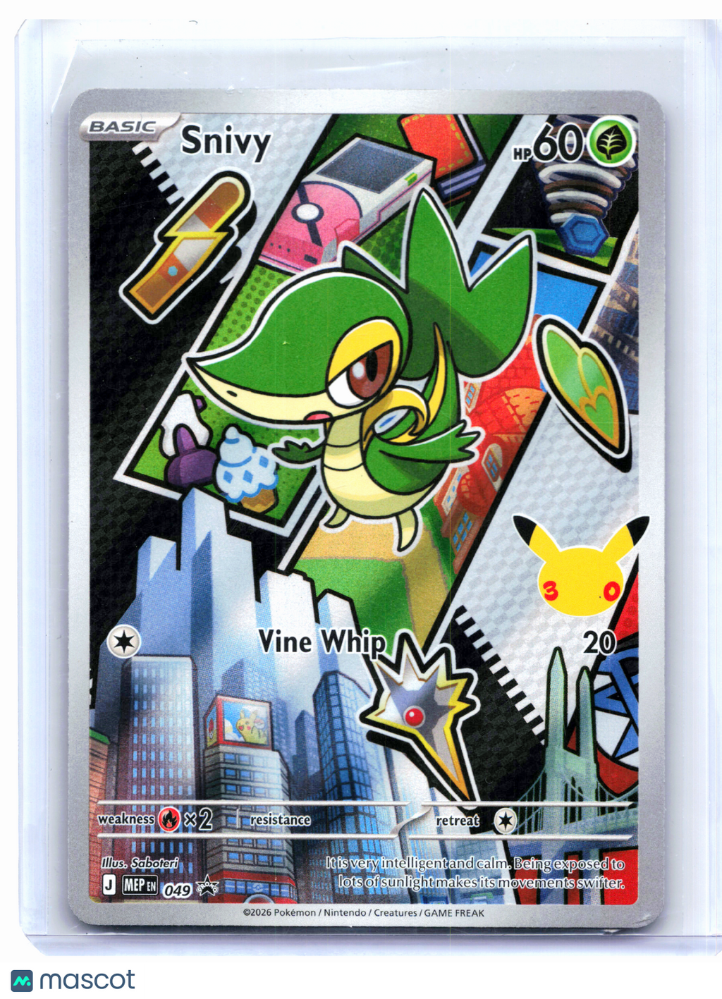 2026 Pokemon—Snivy #049 Mega Evolution Promo—Black Star Promo Holo
