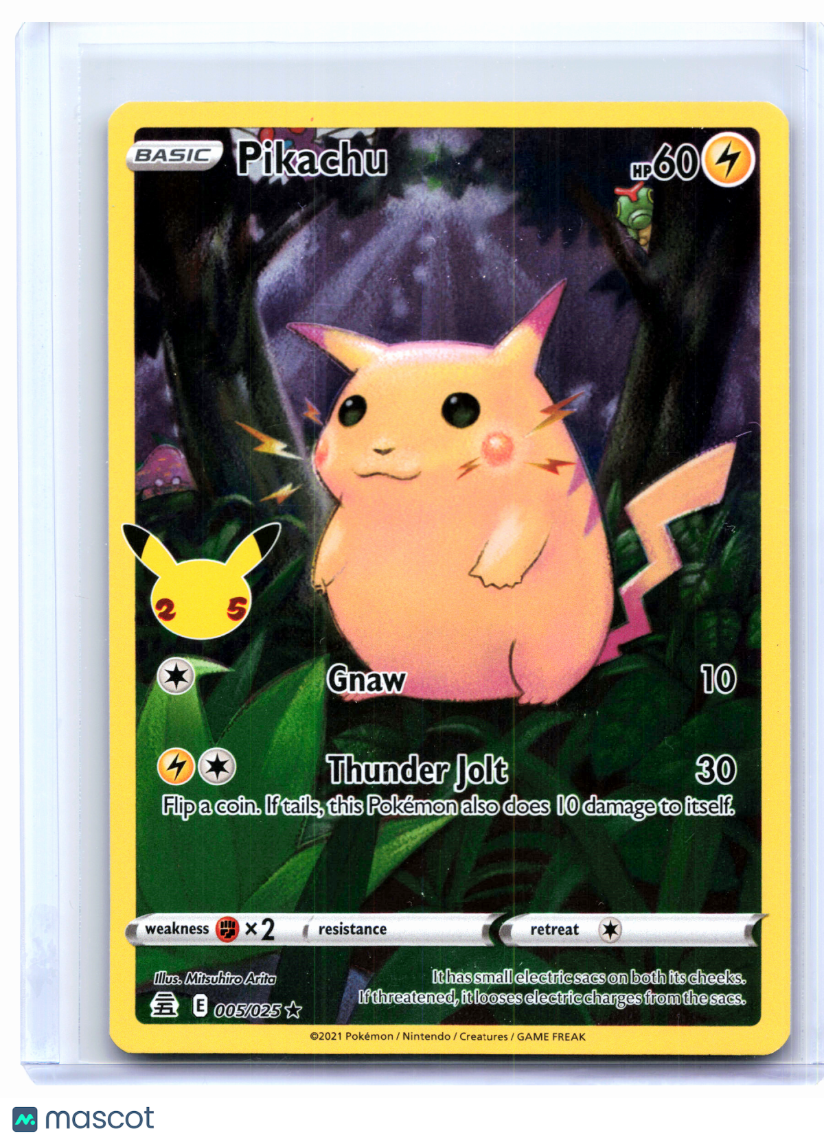 2021 Pokemon—Pikachu #005/025 Celebrations—Holo Rare [Lightly Played]