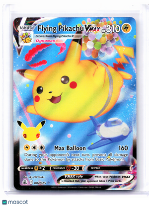 2021 Pokemon—Flying Pikachu VMAX #007/025 Celebrations—Ultra Rare Holo