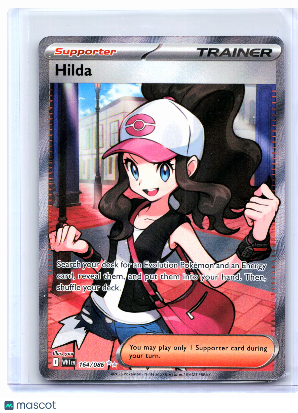 2025 Pokemon—Hilda #164/086 White Flare—Ultra Rare Holo