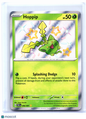 2024 Pokemon—Hoppip #096/091 Paldean Fates—Shiny Rare Holo