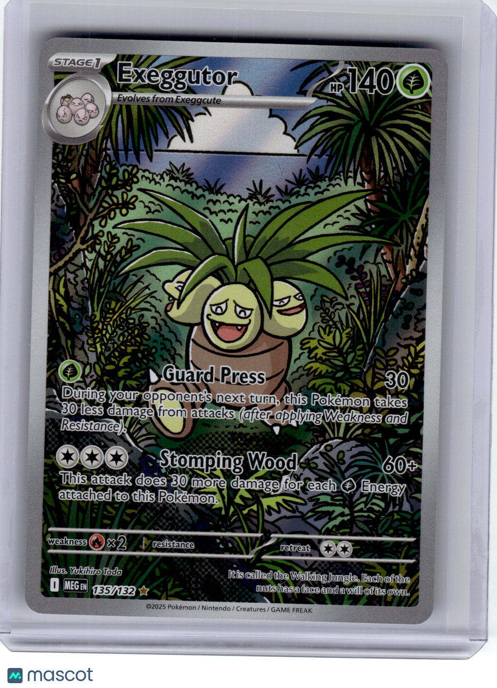2025 Pokemon—Exeggutor #135 Mega Evolution—Illustration Rare Holo