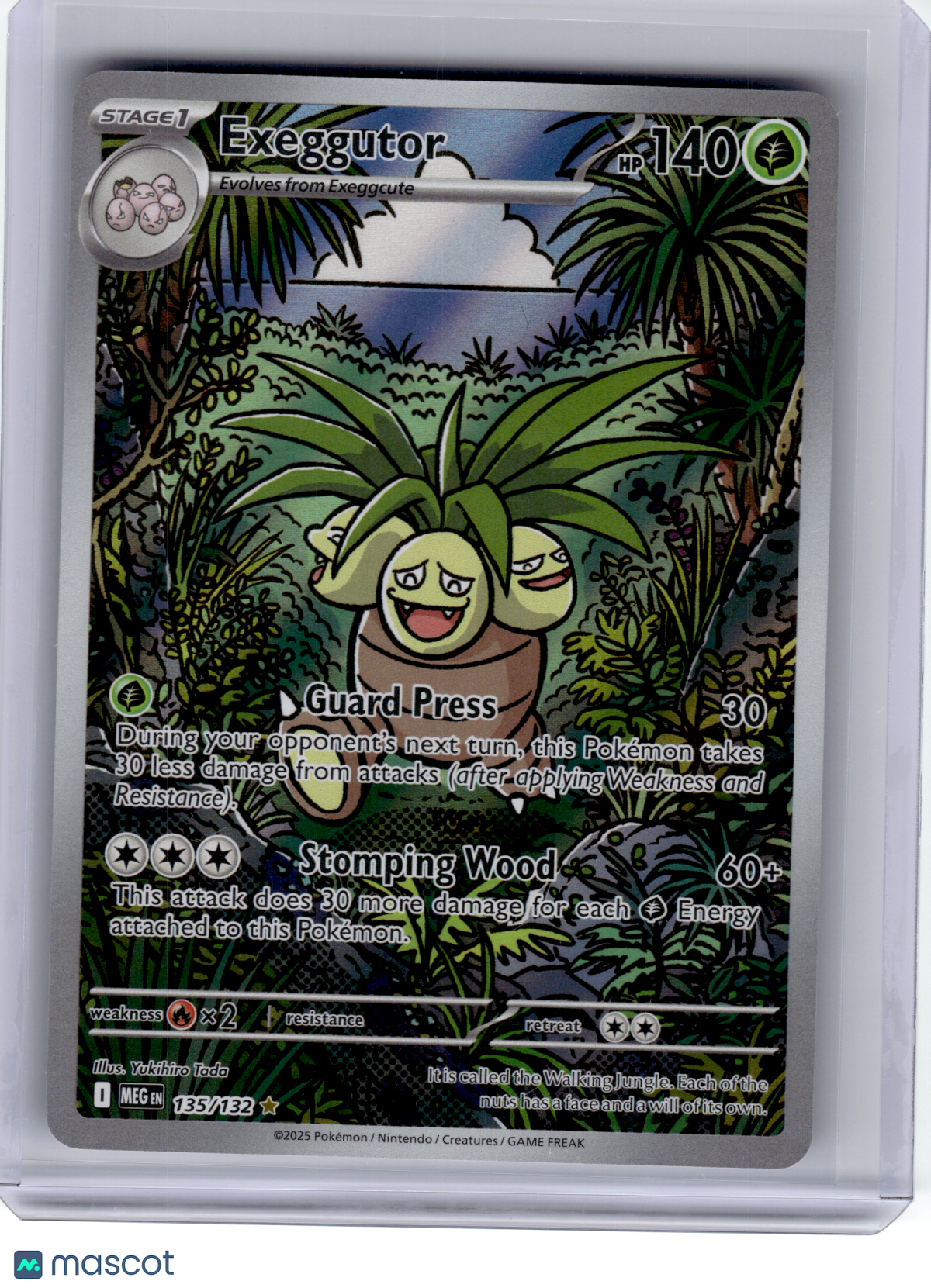 2025 Pokemon—Exeggutor #135 Mega Evolution—Illustration Rare Holo