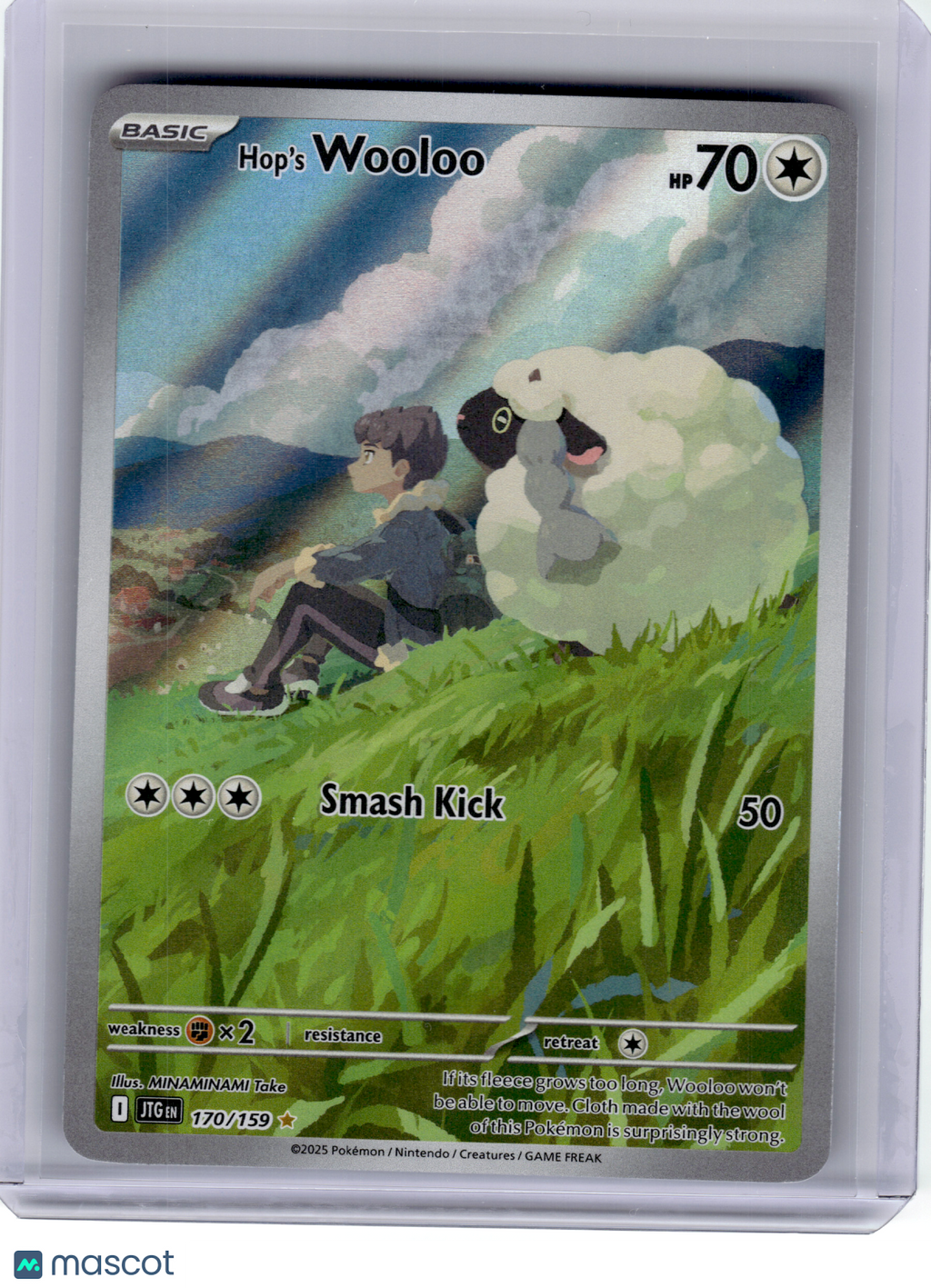 2025 Pokemon—Hop's Wooloo #170 Journey Together—Illustration Rare Holo
