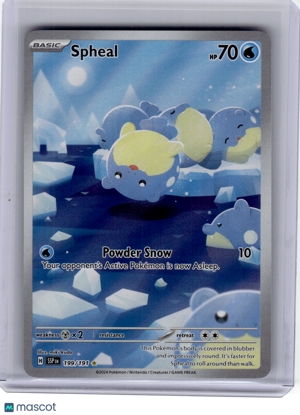 2024 Pokemon—Spheal #199 Surging Sparks—Illustration Rare Holo