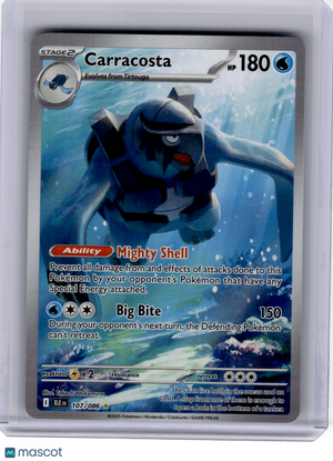 2025 Pokemon—Carracosta #107 Black Bolt—Illustration Rare Holo