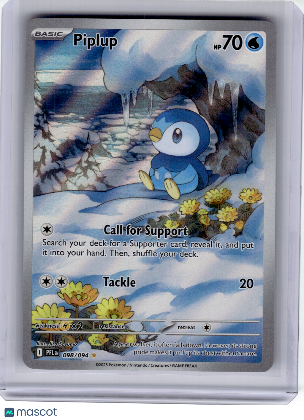 2025 Pokemon—Piplup #98 Phantasmal Flames—Illustration Rare Holo
