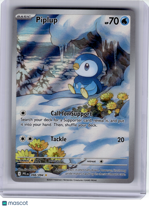 2025 Pokemon—Piplup #98 Phantasmal Flames—Illustration Rare Holo