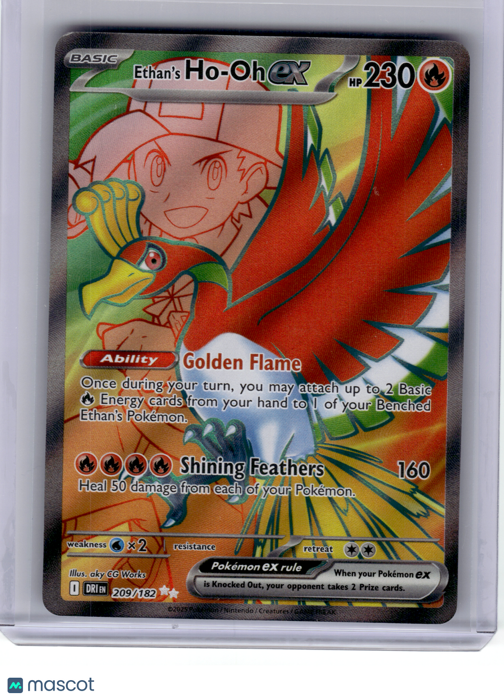 2025 Pokemon—Ethan's Ho-Oh EX #209 Destined Rivals—Ultra Rare Holo
