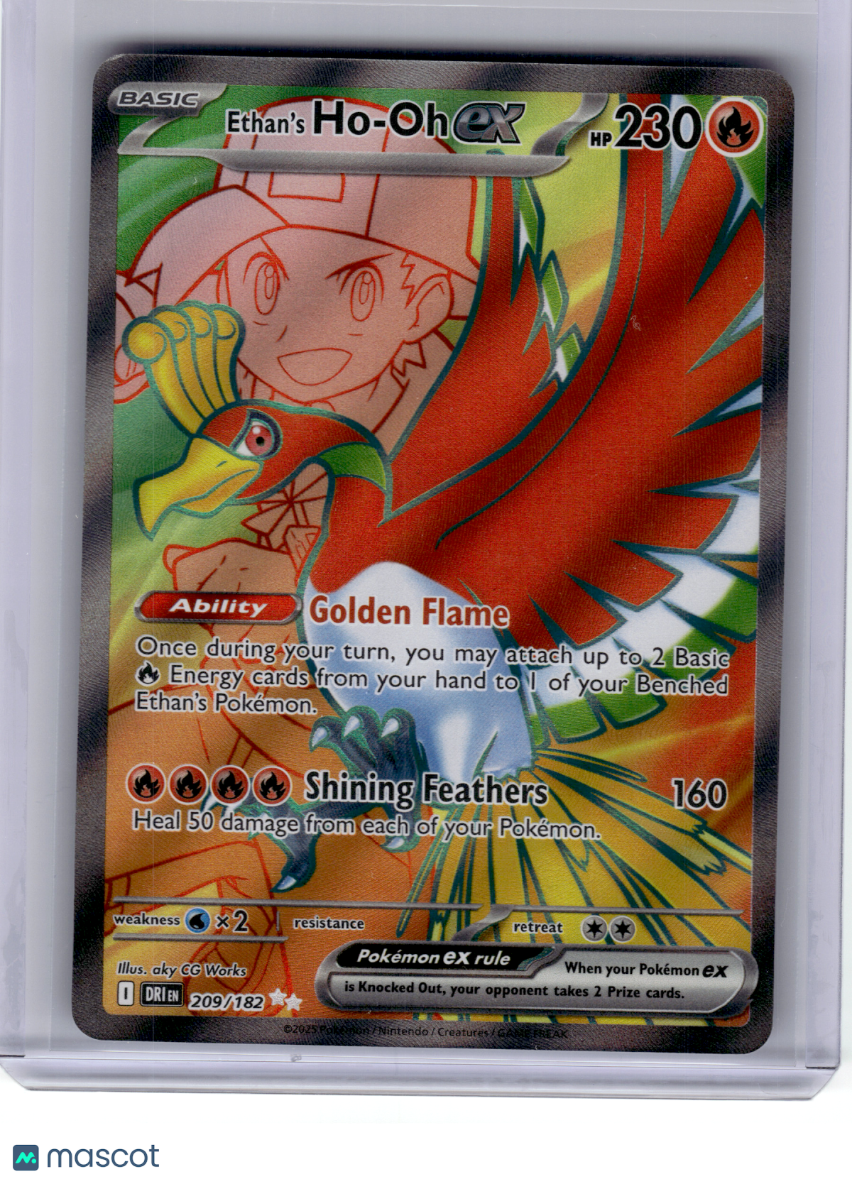 2025 Pokemon—Ethan's Ho-Oh EX #209 Destined Rivals—Ultra Rare Holo