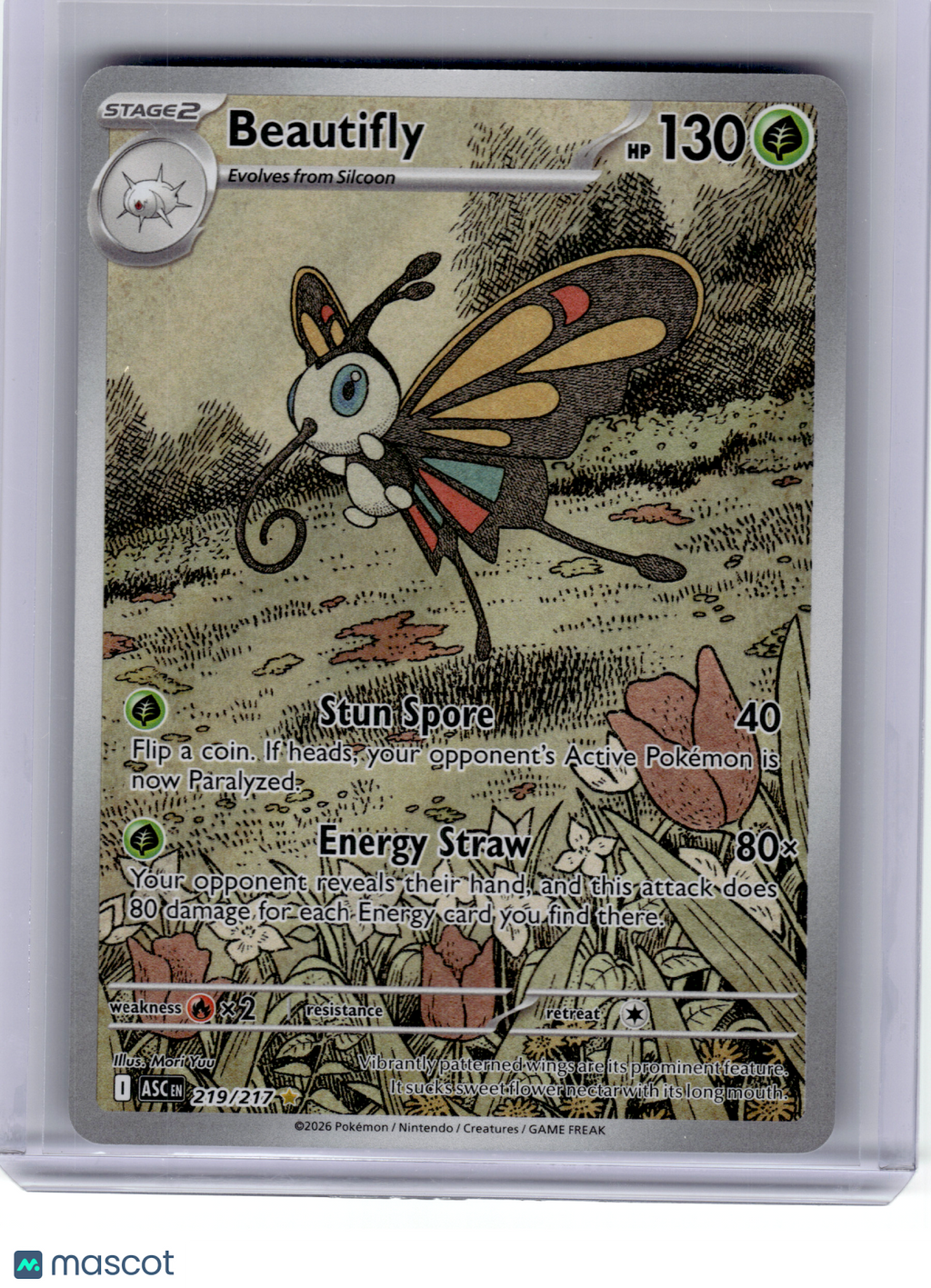 2026 Pokemon—Beautifly #219 Ascended Heroes—Illustration Rare Holo