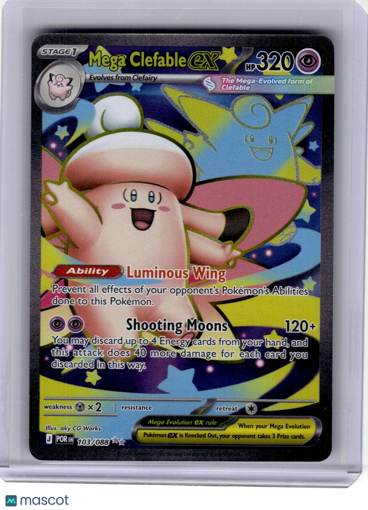 2026 Pokemon—Mega Clefable EX #103 Perfect Order—Ultra Rare Holo