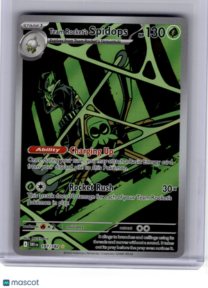 2025 Pokemon—Team Rocket's Spidops #187 Destined Rivals—Illustration Rare Holo