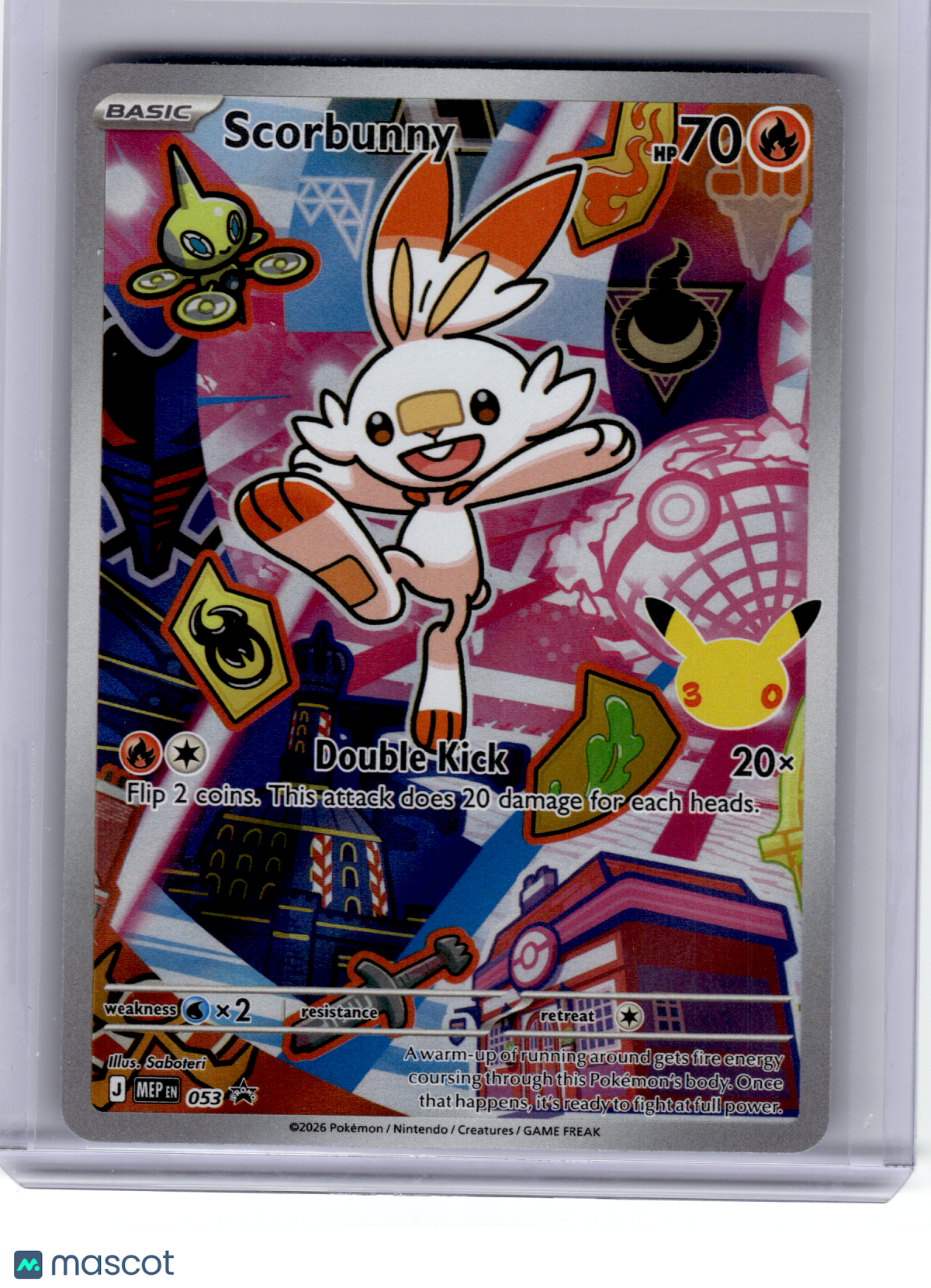 2026 Pokemon—Scorbunny #053 Mega Evolution—Black Star Promo Holo