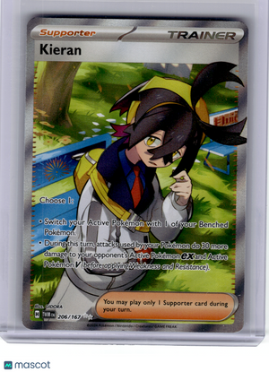 2024 Pokemon—Kieran #206 Twilight Masquerade—Ultra Rare Holo