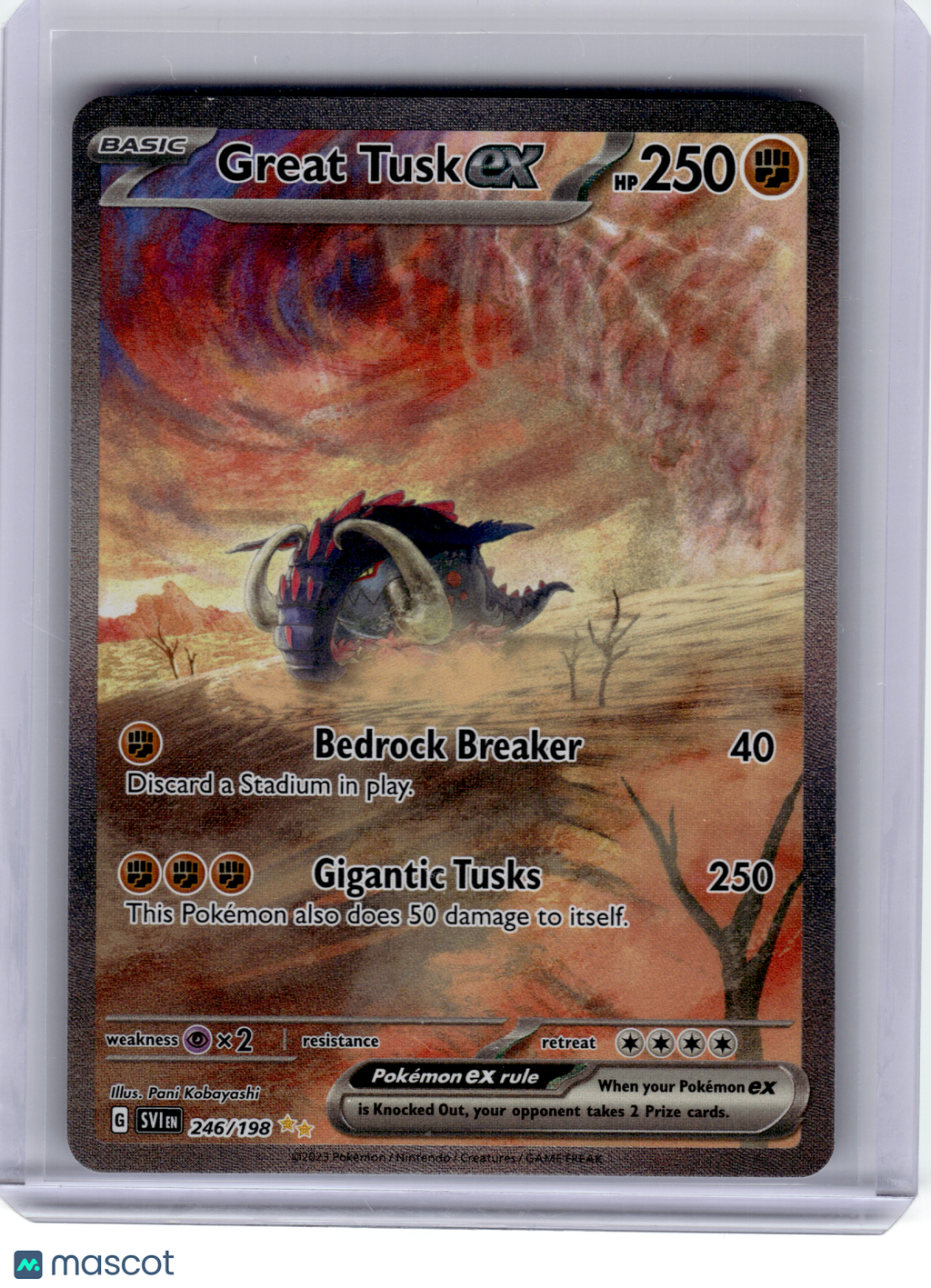 2023 Pokemon—Great Tusk EX #246 Scarlet & Violet—SIR Holo [Lightly Played]
