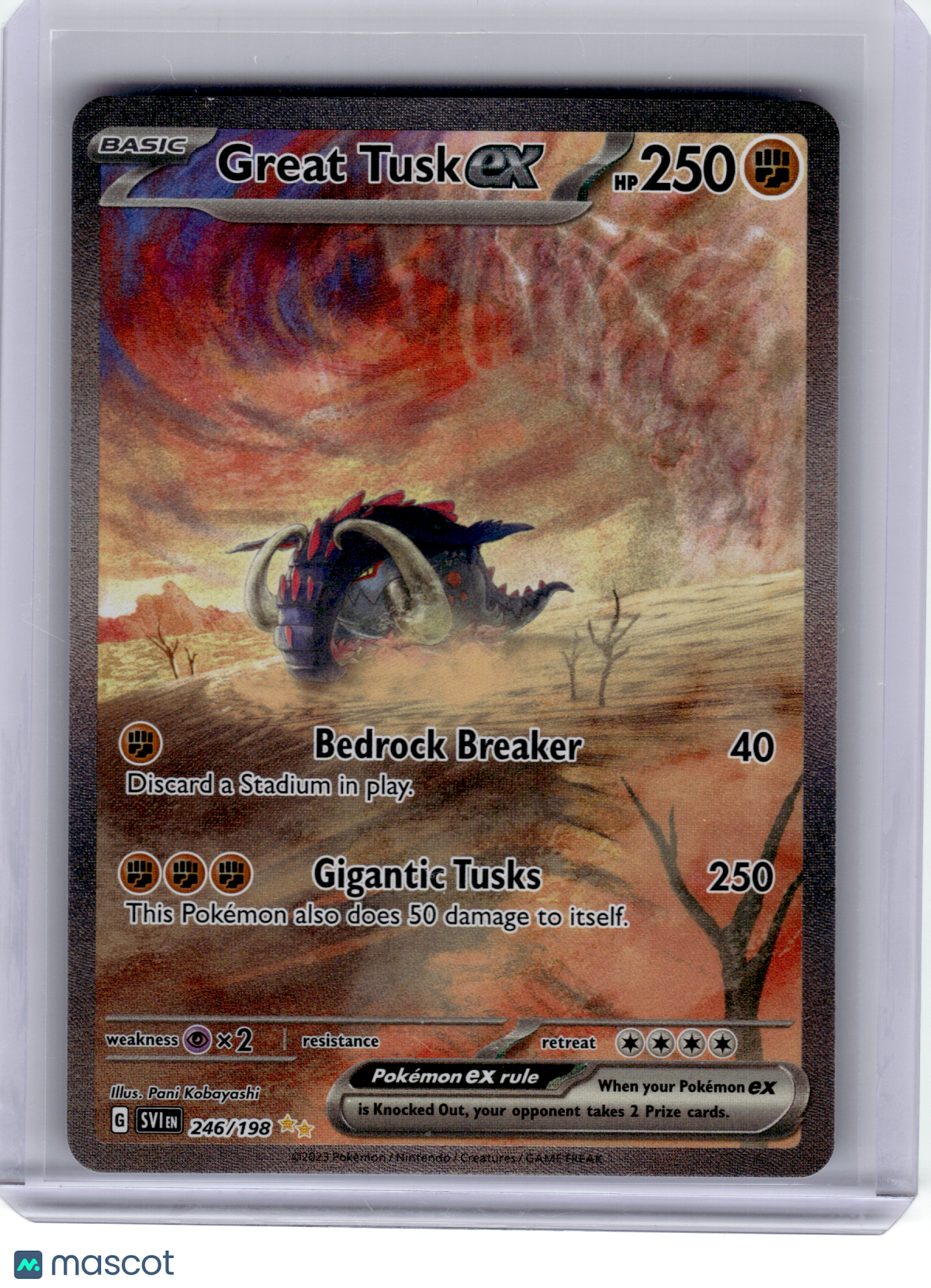 2023 Pokemon—Great Tusk EX #246 Scarlet & Violet—SIR Holo [Lightly Played]