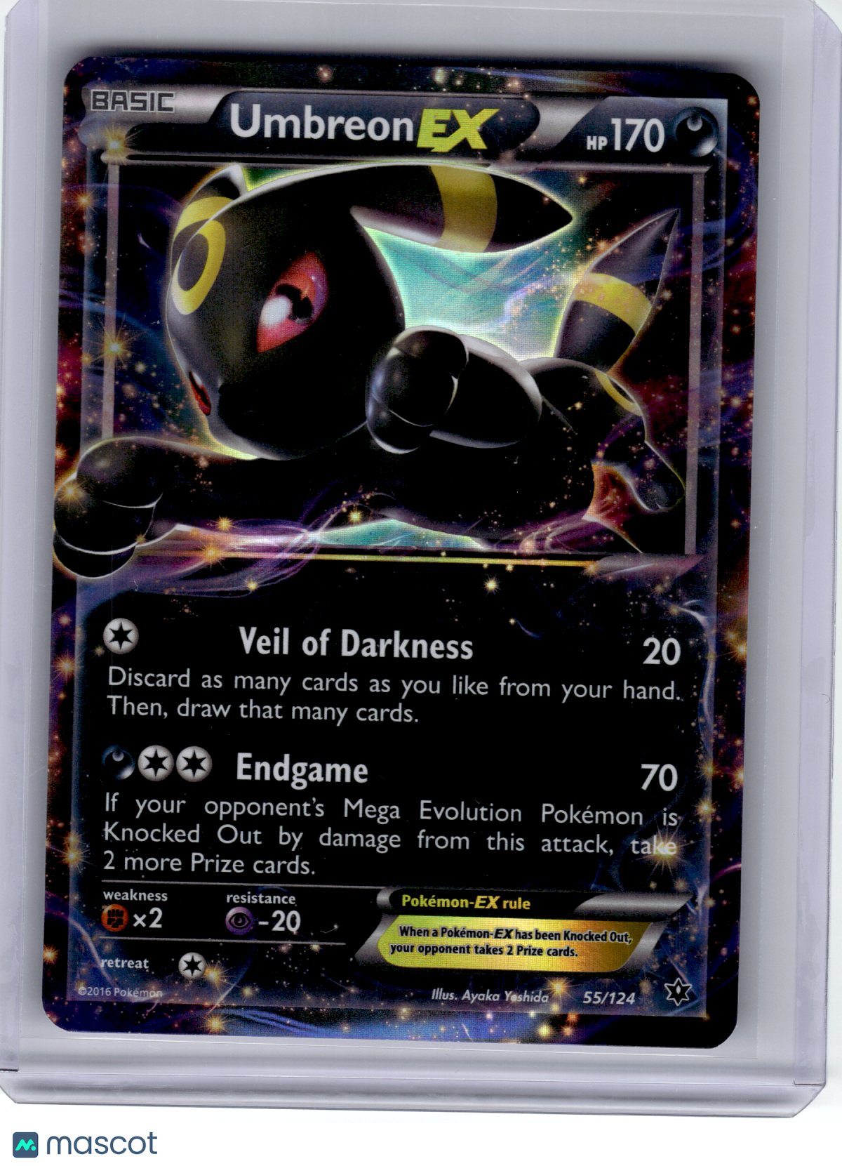 2016 Pokemon—Umbreon EX #55 Fates Collide—Ultra Rare Holo [Lightly Played]