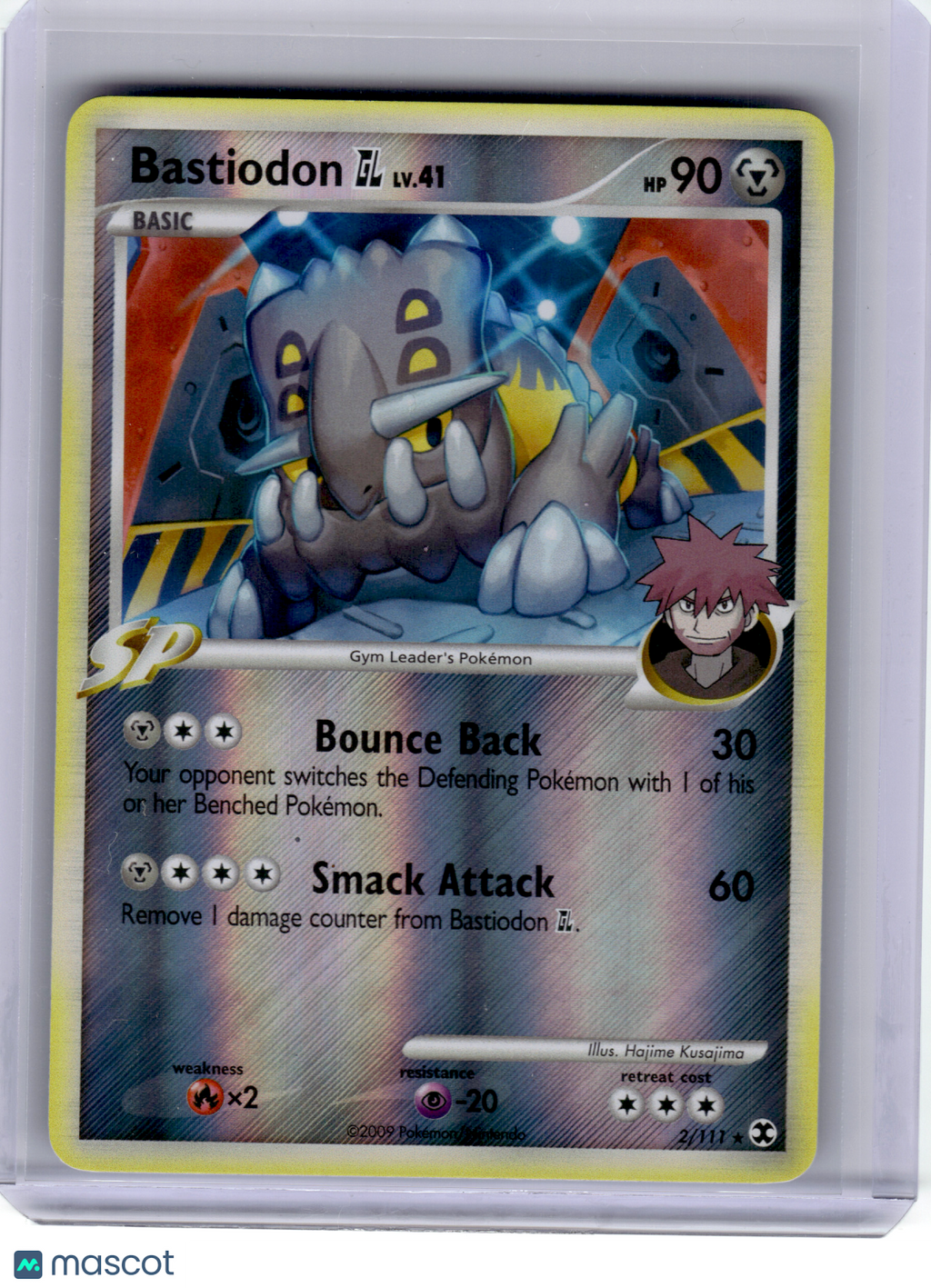 2009 Pokemon—Bastiodon GL #2 Rising Rivals—Rare Reverse Holo [Lightly Played]