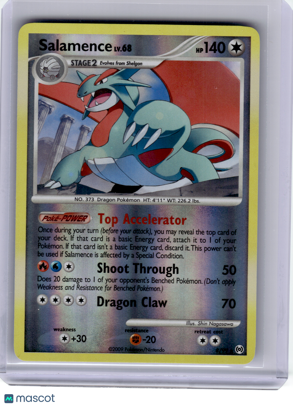 2009 Pokemon—Salamence #8 Arceus—Rare Reverse Holo [Lightly Played]