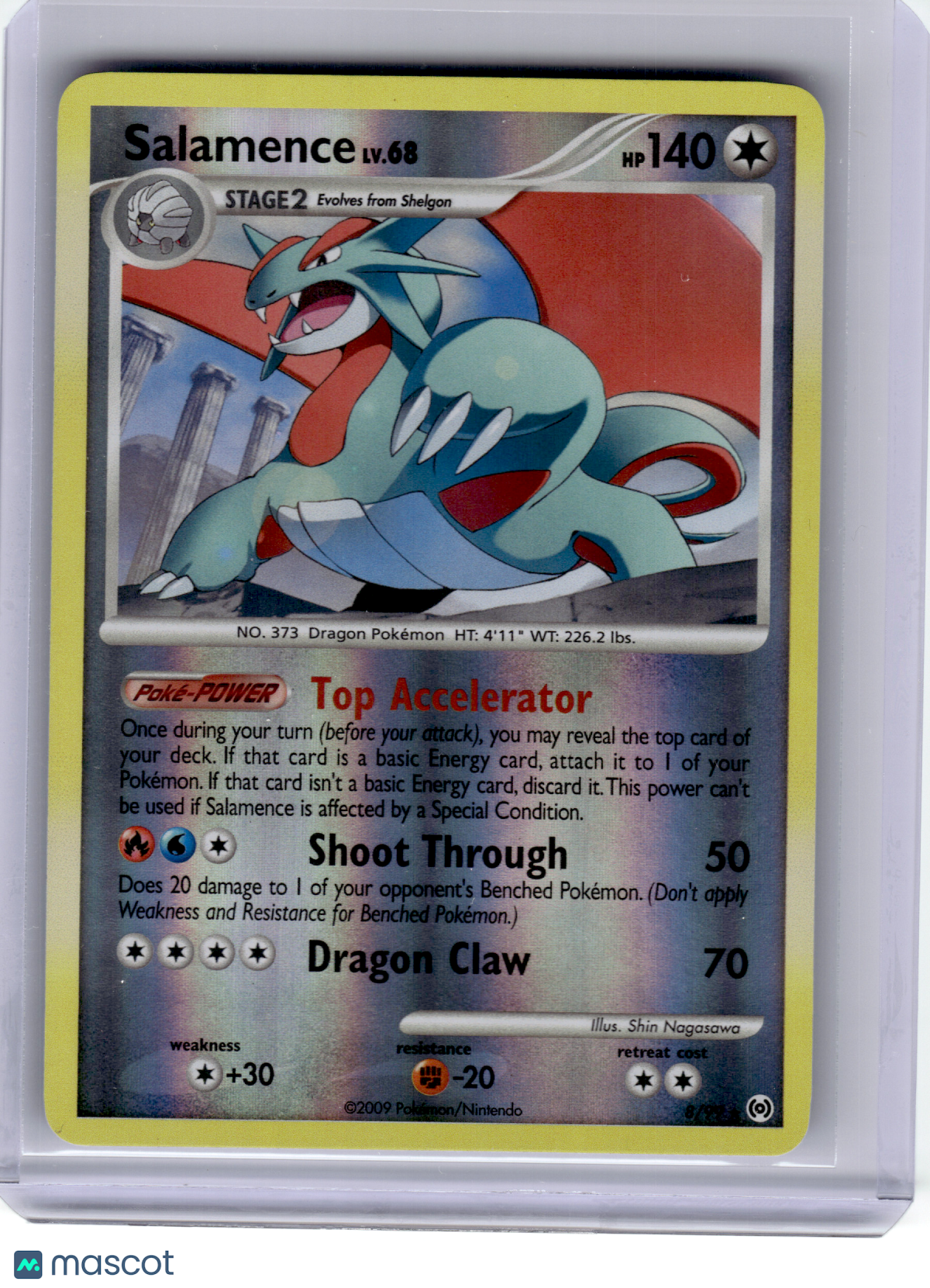 2009 Pokemon—Salamence #8 Arceus—Rare Reverse Holo [Lightly Played]