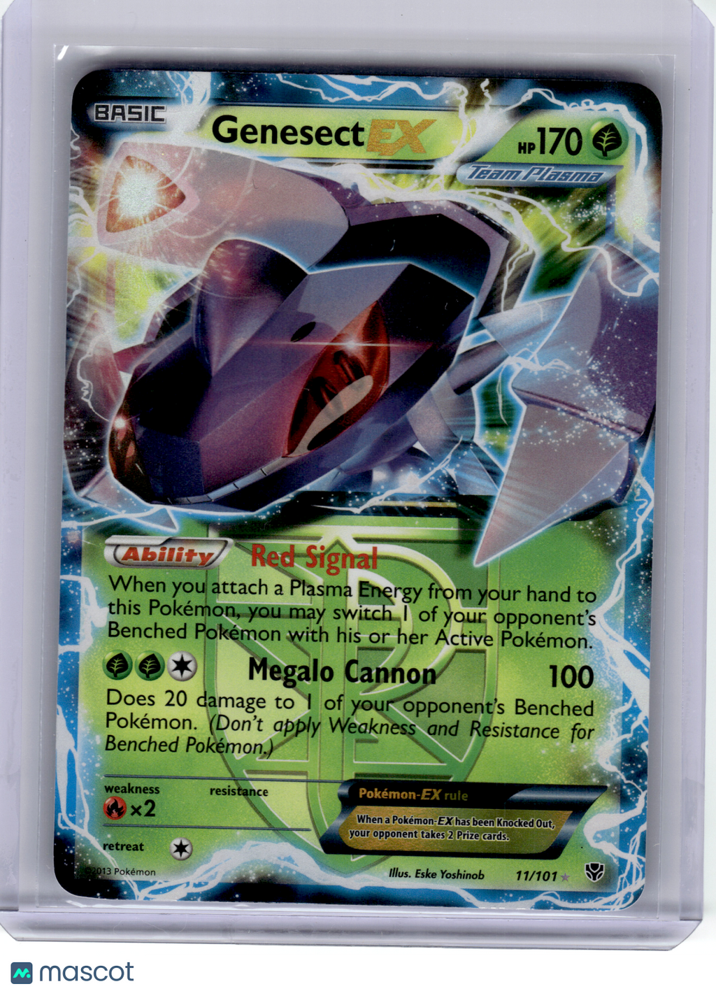 2013 Pokemon—Genesect EX #11 Plasma Blast—Rare Holo [Lightly Played]