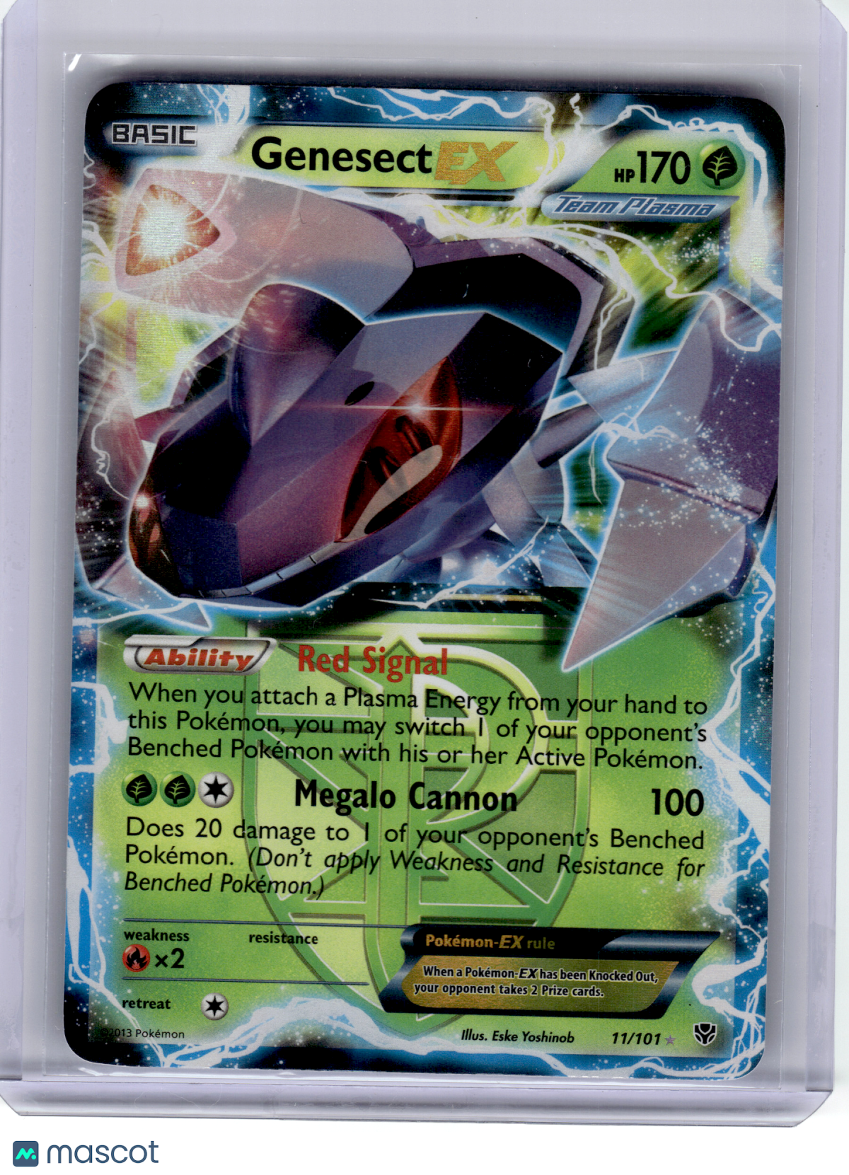 2013 Pokemon—Genesect EX #11 Plasma Blast—Rare Holo [Lightly Played]