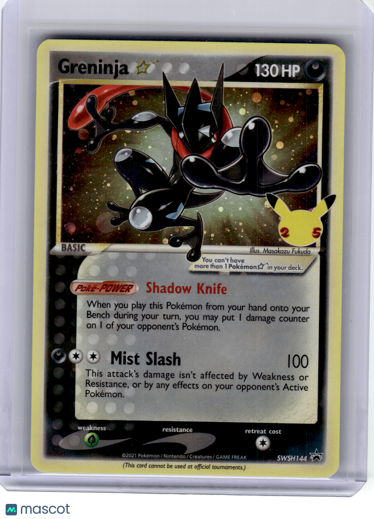 2021 Pokemon—Greninja Star #SWSH144 Sword & Shield—Black Star Promo Holo [LP]