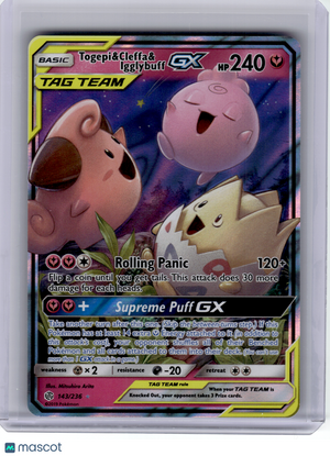 2019 Pokemon—Togepi & Cleffa & Igglybuff GX #143 - Cosmic Eclipse—Ultra Rare