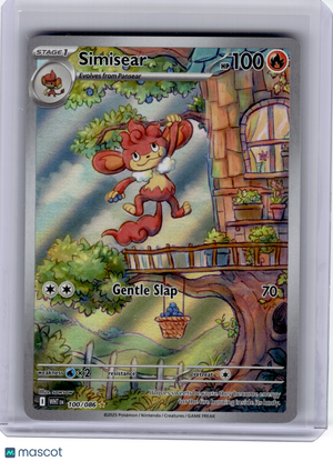 2025 Pokemon—Simisear #100 White Flare—Illustration Rare Holo