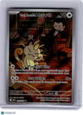 2025 Pokemon—Team Rocket's Meowth #203 Destined Rivals—Illustration Rare Holo