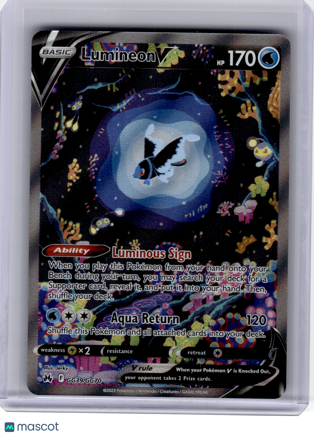 2023 Pokemon—Lumineon V #GG39 Crown Zenith: Galarian Gallery—Ultra Rare Holo
