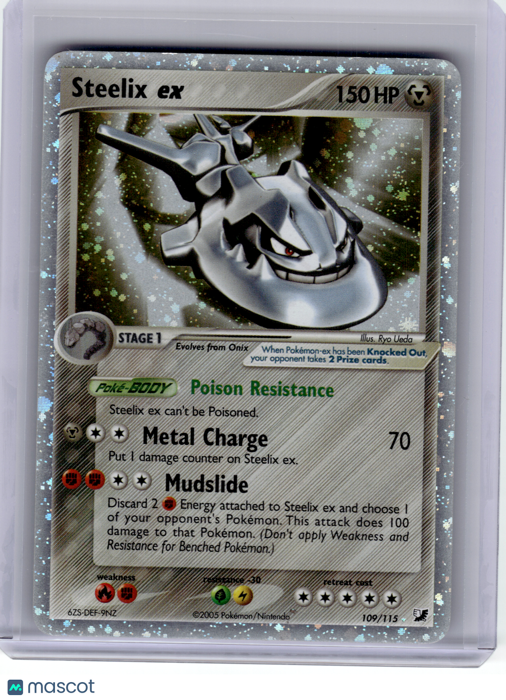 2005 Pokemon—Steelix ex #109 EX Unseen Forces—Ultra Rare Holo [MP]