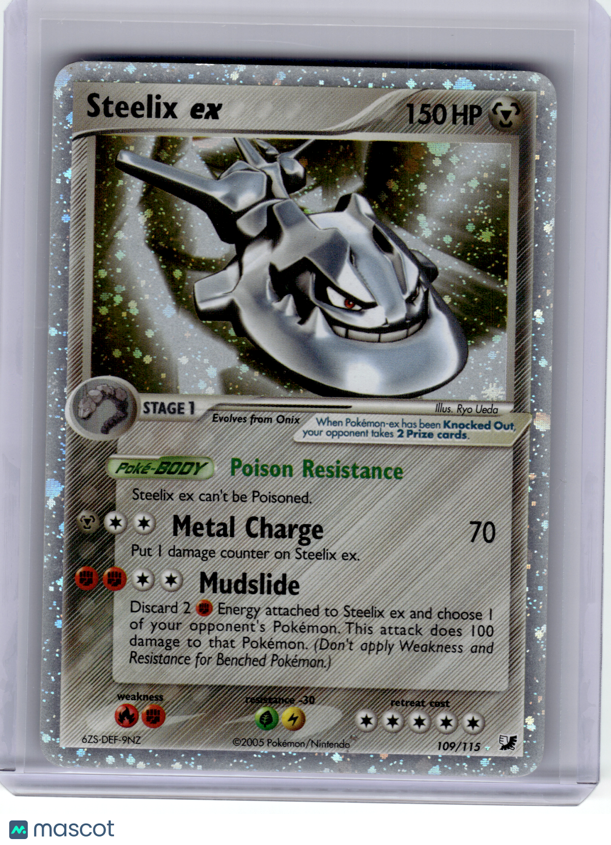 2005 Pokemon—Steelix ex #109 EX Unseen Forces—Ultra Rare Holo [MP]